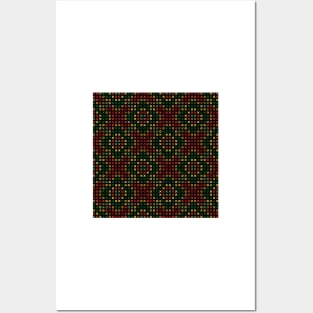 Tic Tac Toe Holiday Pattern Posters and Art
